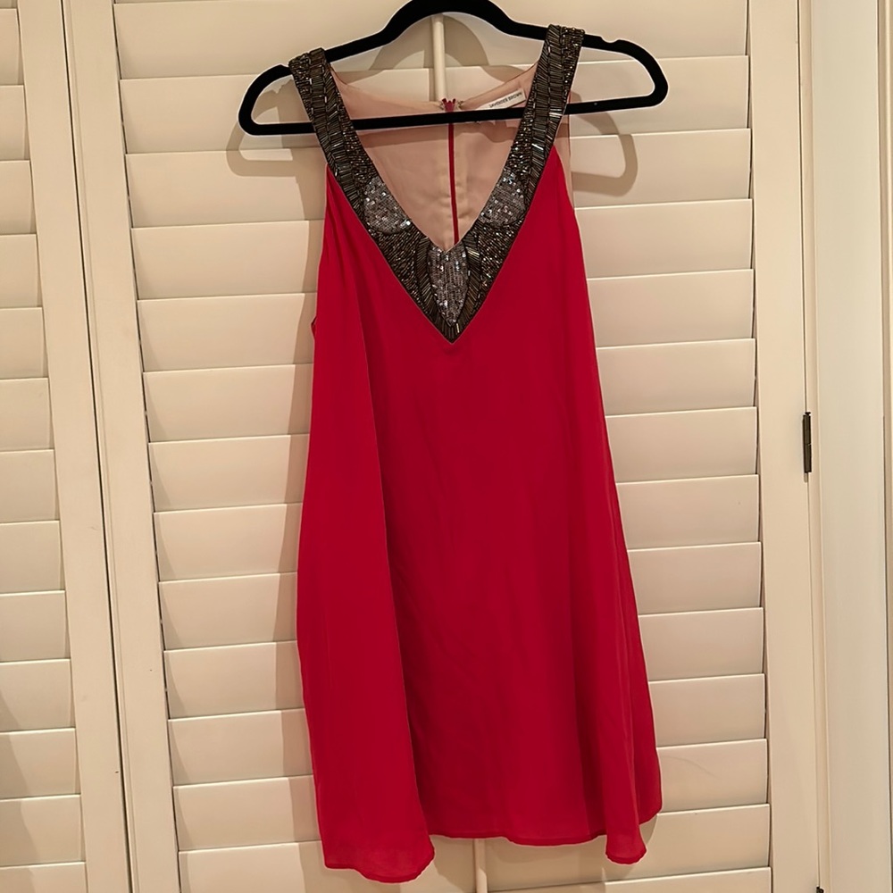 Pink Silk Sequin Dress